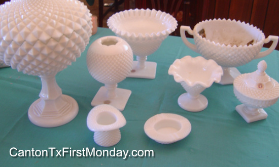 There are lots of antique finds at First Monday ... like this classic Westmoreland Glass