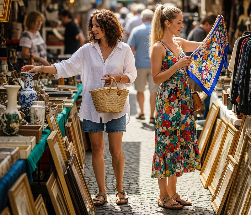 Enjoying the shopping extravaganza at First Monday in Canton!